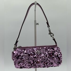 NWOT Coach Nolita Barrel Bag in purple/lilac sequins. Style J2322-CQ589